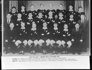 All Blacks, New Zealand representative rugby union team, vs British Isles, first test, Dunedin, 1966