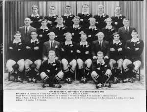 All Blacks, New Zealand representative rugby union team, vs Australia, second test, Christchurch 1964