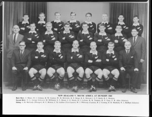 All Blacks, New Zealand representative rugby union team vs South Africa, second test, Dunedin 1965
