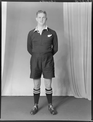 P Crowley, member of the All Blacks, New Zealand representative rugby union team