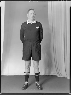 L Harvey, member of the All Blacks, New Zealand representative rugby union team