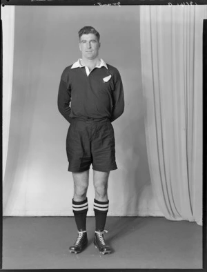L Grant, member of the All Blacks, New Zealand representative rugby union team