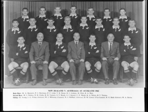All Blacks, New Zealand representative rugby union team, vs Australia, third test, Auckland, 1962