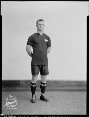 H T Lilburne, member of the All Blacks, New Zealand representative rugby union team, tour of South Africa, 1928