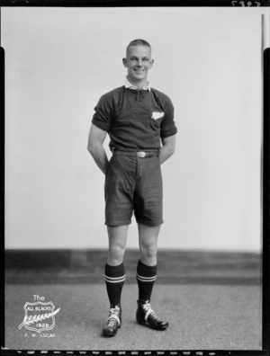 F W Lucas, member of the All Blacks, New Zealand representative rugby union team, tour of South Africa, 1928