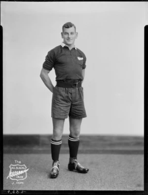 J Hore, member of the All Blacks, New Zealand representative rugby union team, tour of South Africa, 1928