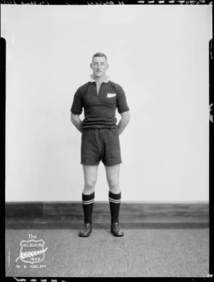 W E Hazlett, member of the All Blacks, New Zealand representative rugby team to South Africa, 1928