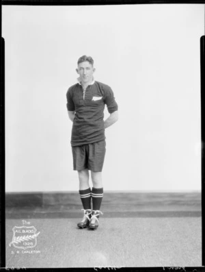 S R Carleton, member of the All Blacks, New Zealand representative rugby union team, tour of South Africa, 1928