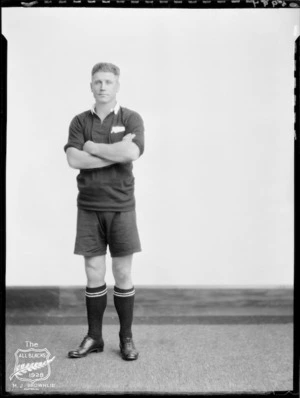 M J Brownlie, Captain of the All Blacks, New Zealand representative rugby union team, tour of South Africa, 1928