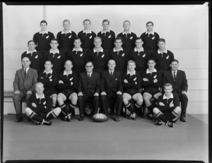 All Blacks, New Zealand representative rugby union team, vs South Africa, 1965, at Wellington