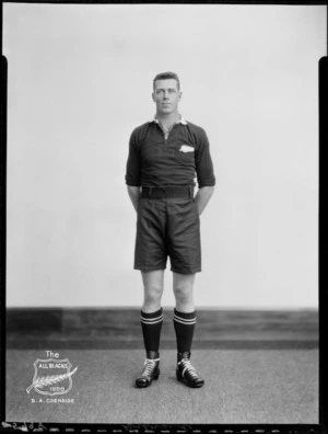 B A Grenside, member of the All Blacks, New Zealand representative rugby team to South Africa, 1928