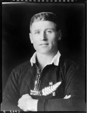 M J Brownlie, Captain of the All Blacks, New Zealand representative rugby team to South Africa,1928