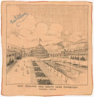 New Zealand and South Seas Exhibition, Dunedin, 1925-26. Kathleen [Handkerchief]