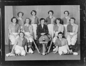 Johnsonville Softball Club, 1953-1954 ladies 3rd grade team with trophy