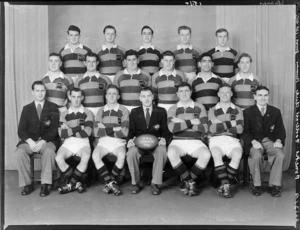 Poneke Football Club, junior 1st division rugby team runners-up, 1954