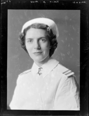 Registered nurse in uniform, probably Miss D Tait
