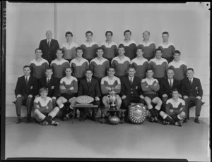 Petone Rugby Football Club, 1967 team with trophies.