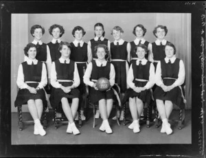 Wellington East Girls' College 1953 senior A basketball team