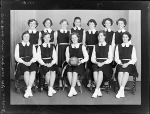 Wellington East Girls' College 1953 senior A basketball team