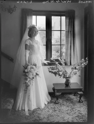 Unidentified bride, probably Weir family wedding