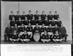 Wellington Rugby Football Union representative team of 1956, winners of the Ranfurly Shield