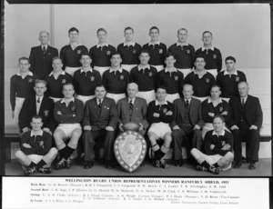 Wellington Rugby Football Union representative team of 1953, winners of the Ranfurly Shield