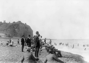 Scene at a beach, Napier