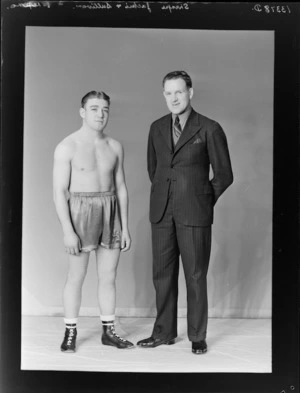 Boxer Jackie Sharpe with [Mr J Sullivan ?]