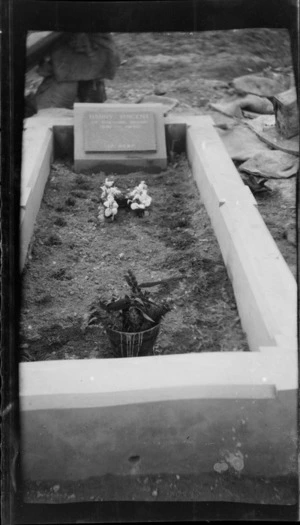 View of the grave of Mr Harry Vincent of Bideford, Devon 1881-1930 at an unknown cemetery location