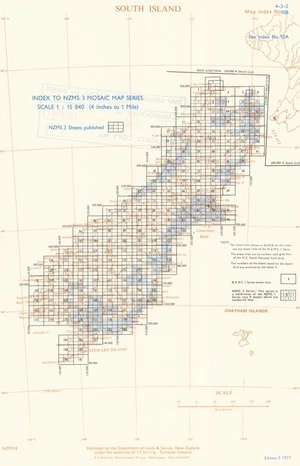 Index to NZMS 3 mosaic map series. South Island [electronic resource].