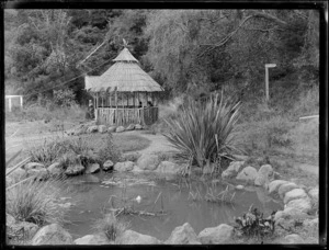 Thermal spring and gazebo, Te Aroha Domain, Waikato District