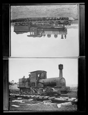 Locomotive steam engines, at a unidentified railway yard, location unknown