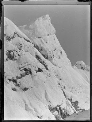 Landscape of snow covered mountain, unidentified location, South Island