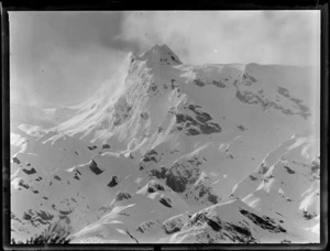 Landscape of snow covered mountain, unknown location, South Island