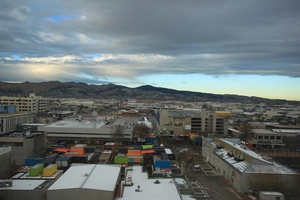 Effects of the Canterbury earthquakes of 2010 and 2011, particularly of Christchurch city seen from the roof of the Ibis hotel