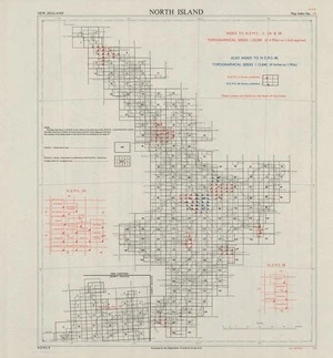 Index to N.Z.M.S. 2, 2A & 2B topographical series 1:25,000 (0.4 miles to 1 inch approx), also index to N.Z.M.S. 86 mosaic topographical series 1:15,840 (4 inches to 1 mile). North Island [electronic resource].