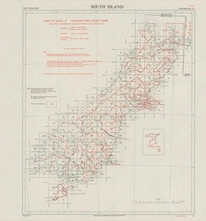Index to N.Z.M.S. 15 cadastral maps-county series. South Island [electronic resource].