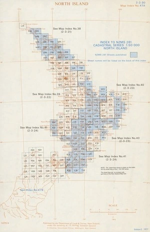 Index to NZMS 261 cadastral series 1:50 000. North Island [electronic resource].