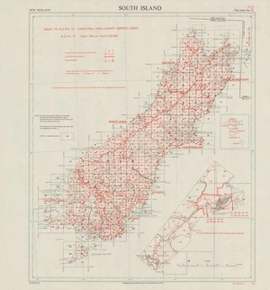 Index to N.Z.M.S. 13 cadastral maps-survey district series. South Island [electronic resource].