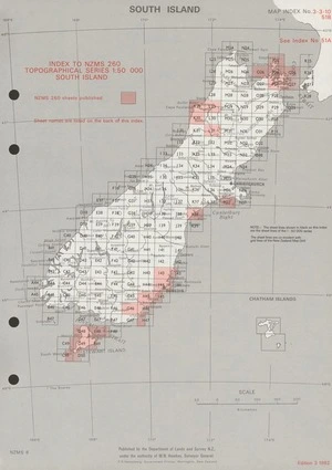 Index to NZMS 260 topographical series 1:50 000. South Island [electronic resource].