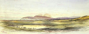 Hodgkins, William Mathew, 1833-1898 :Oamaru from the North. [188-?]