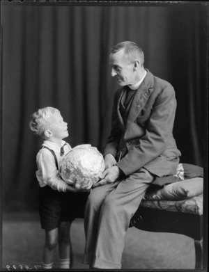 Reverend Thomas Fielden Taylor with unidentified boy and [ball?]