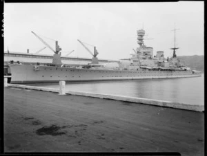 HMS Renown berthed in Wellington