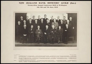 Members at the New Zealand Bank Officers' Guild twenty-first annual conference held in Wellington - Photograph taken by S P Andrew & Sons