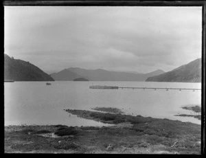 Boats and wharf, Queen Charlotte Sound, Marlborough Sounds