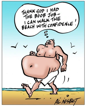 Nisbet, Alastair, 1958- :'Thank god I had the boob job- I can walk the beach with confidence!' 16 February 2013