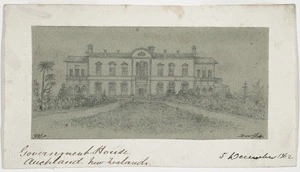 Scrivener, Henry Ambrose, fl.1860-1881 :Government House, Auckland, New Zealand, 5 December 1862.