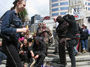 Anti National Front protest, Wellington, October 2008