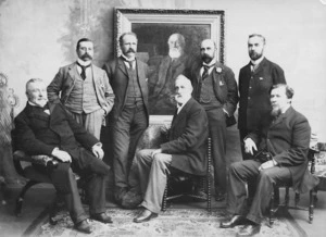 Men associated with the Fine Arts Association of New Zealand - Photograph taken by Herrmann