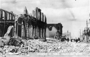 Ruins and rubble on Emerson Street, Napier, after the 1931 earthquake
